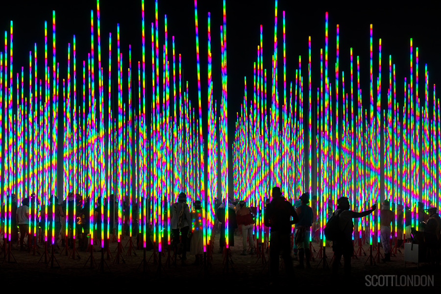 The Hexatron, an installation by Mark Lottor at Burning Man 2018. (Photo by Scott London)