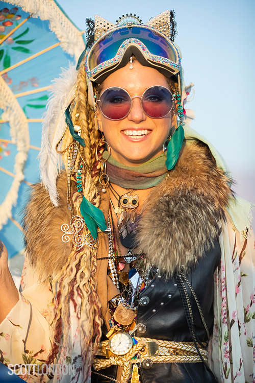 A beautiful and super-adorned and accessorized Burner at Robot Heart. (Photo by Scott London)