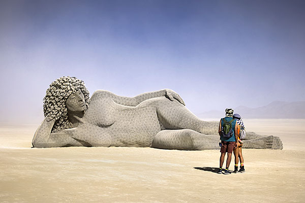 Gaia, an installation by Marco Cochrane at Burning Man 2022 (Photo by Scott London)