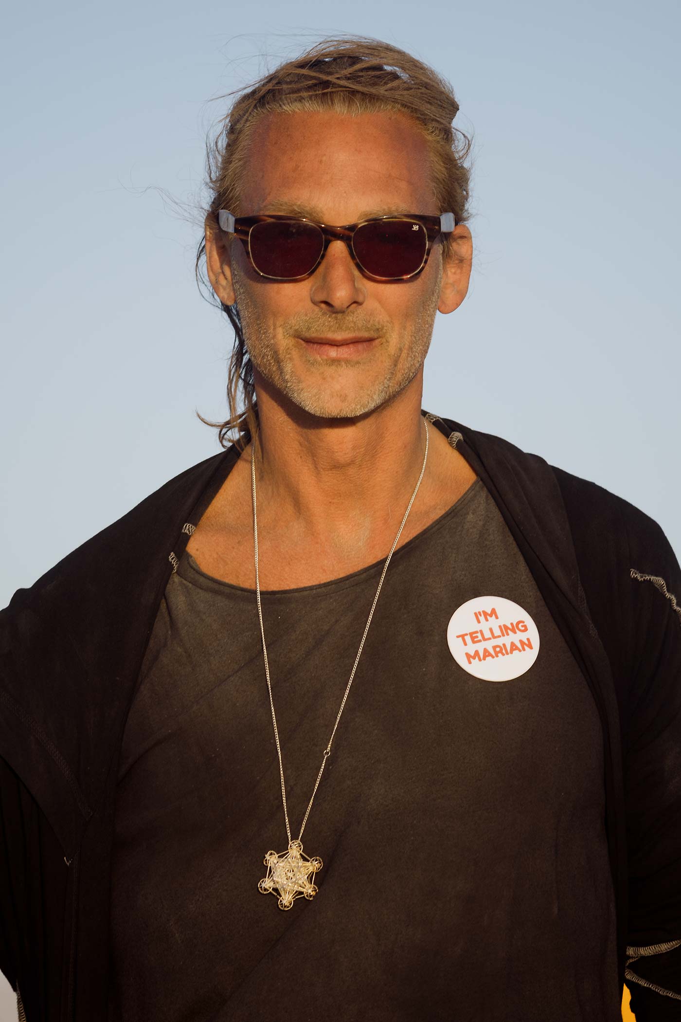 Artist Micahel Benisty at Burning Man 2024. (Photo by Scott London)