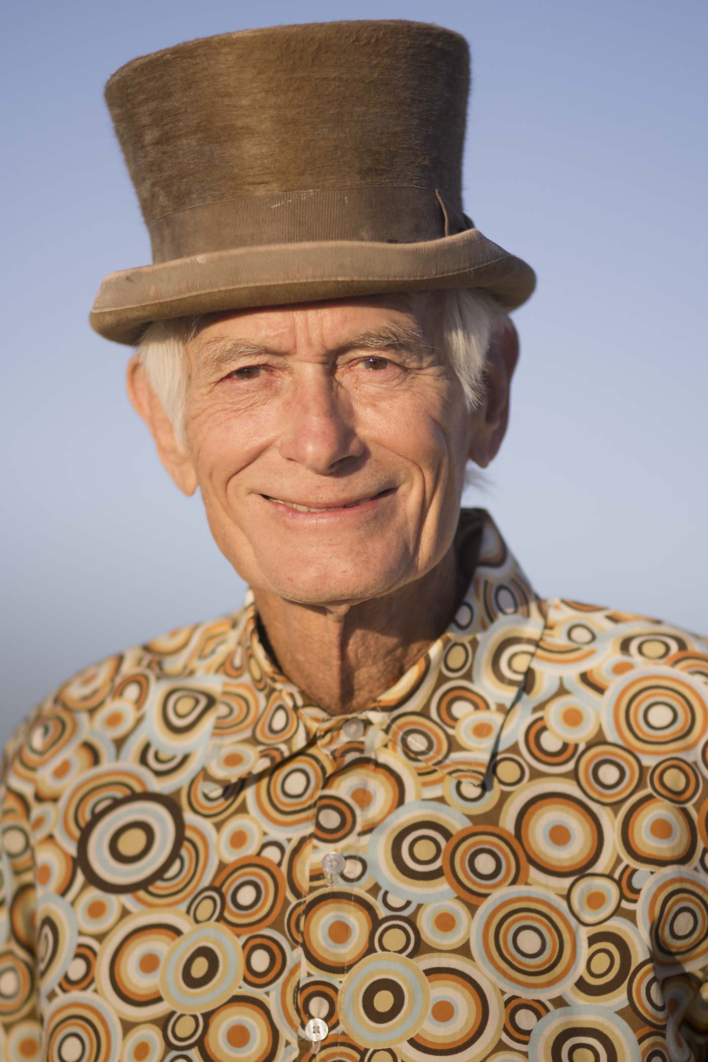 Burning Man co-founder Michael Mikel at Burning Man 2024. (Photo by Scott London)